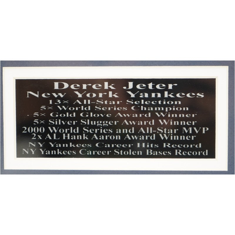 Derek Jeter New York Yankees Autographed Framed Engraved Jersey LE 25/27 Steiner/UDA COA