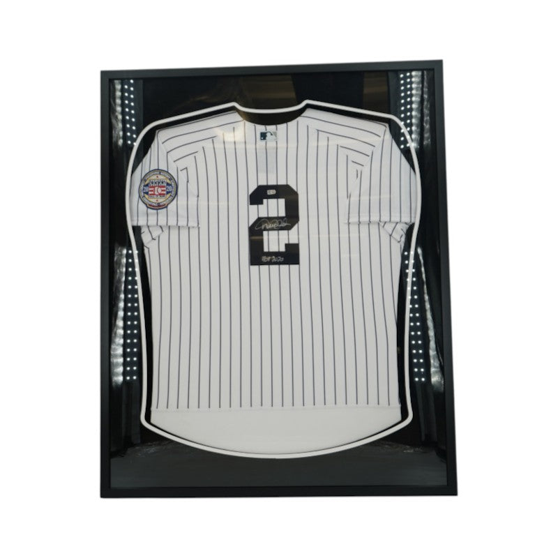 Derek Jeter New York Yankees Autographed Inscribed Framed HOF Jersey MLB Auth