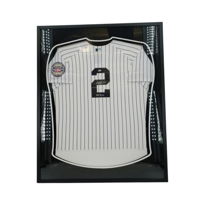Derek Jeter New York Yankees Autographed Inscribed Framed HOF Jersey MLB Auth