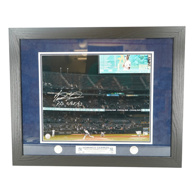 Domingo German New York Yankees Autographed Inscribed Framed 16x20 Photo MLB/Fanatics Auth LE 1/27