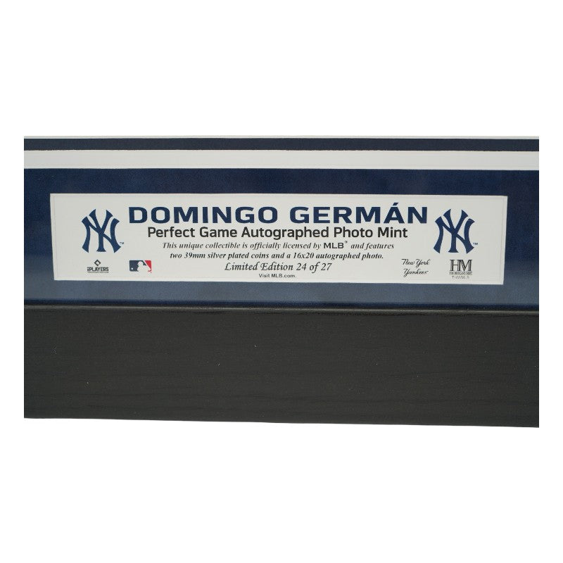 Domingo German New York Yankees Autographed Inscribed Framed 16x20 Photo MLB/Fanatics Auth LE 1/27