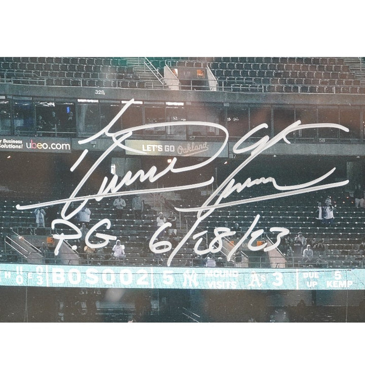 Domingo German New York Yankees Autographed Inscribed Framed 16x20 Photo MLB/Fanatics Auth LE 24/27