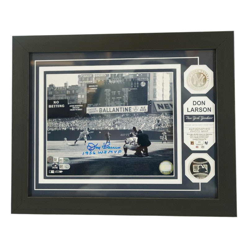 Don Larsen New York Yankees Autographed Inscribed Framed 8x10 Photo Mint Collage Fanatics/MLB Auth