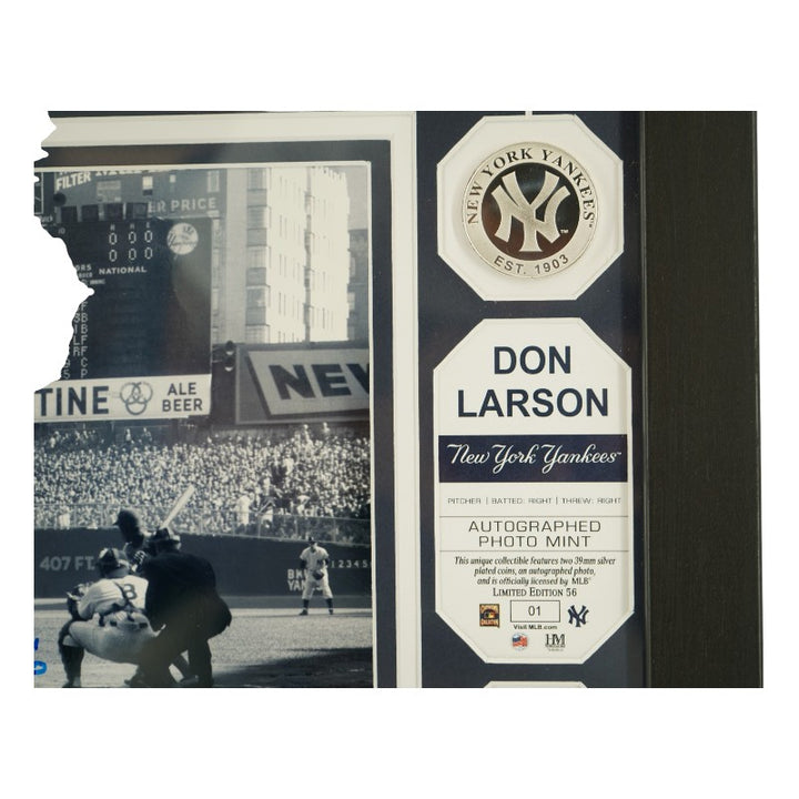 Don Larsen New York Yankees Autographed Inscribed Framed 8x10 Photo Mint Collage Fanatics/MLB Auth