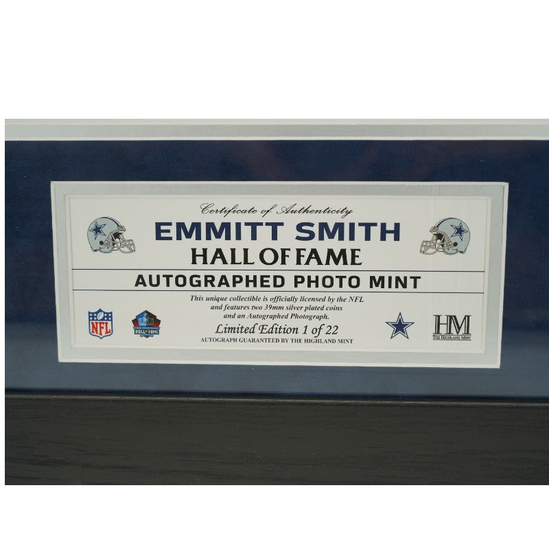 Emmitt Smith Dallas Cowboys Autographed Framed 16x20 Photo Mint Collage Prova/JSA Holo Only