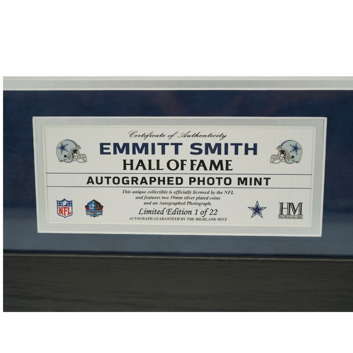 Emmitt Smith Dallas Cowboys Autographed Framed 16x20 Photo Mint Collage Prova/JSA Holo Only