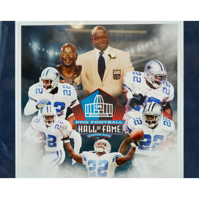 Emmitt Smith Dallas Cowboys Autographed Framed 16x20 Photo Mint Collage Prova/JSA Holo Only