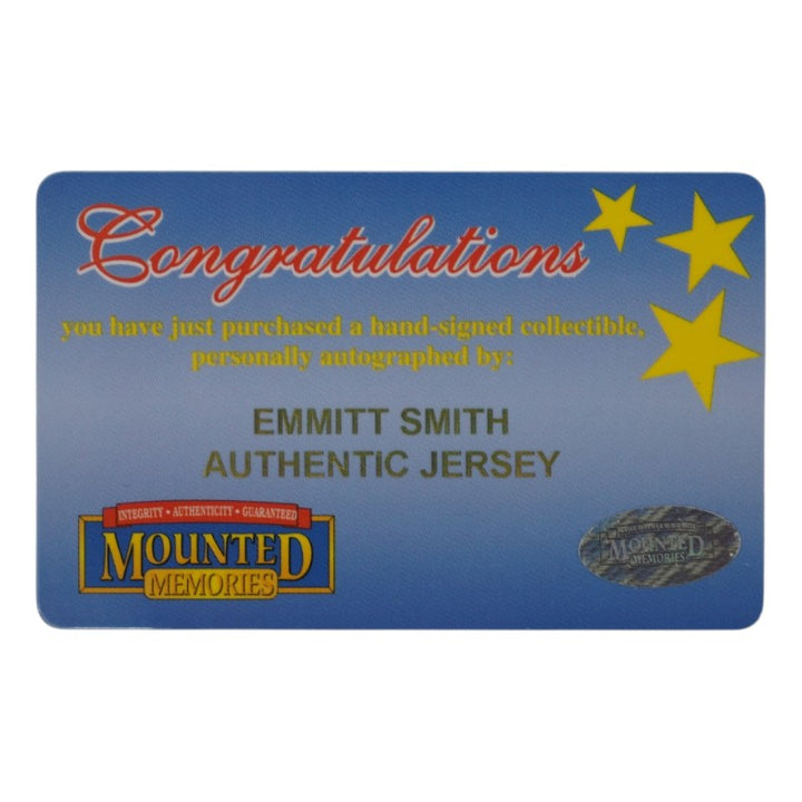 Emmitt Smith Dallas Cowboys Autographed Framed Jersey Mounted Memories COA