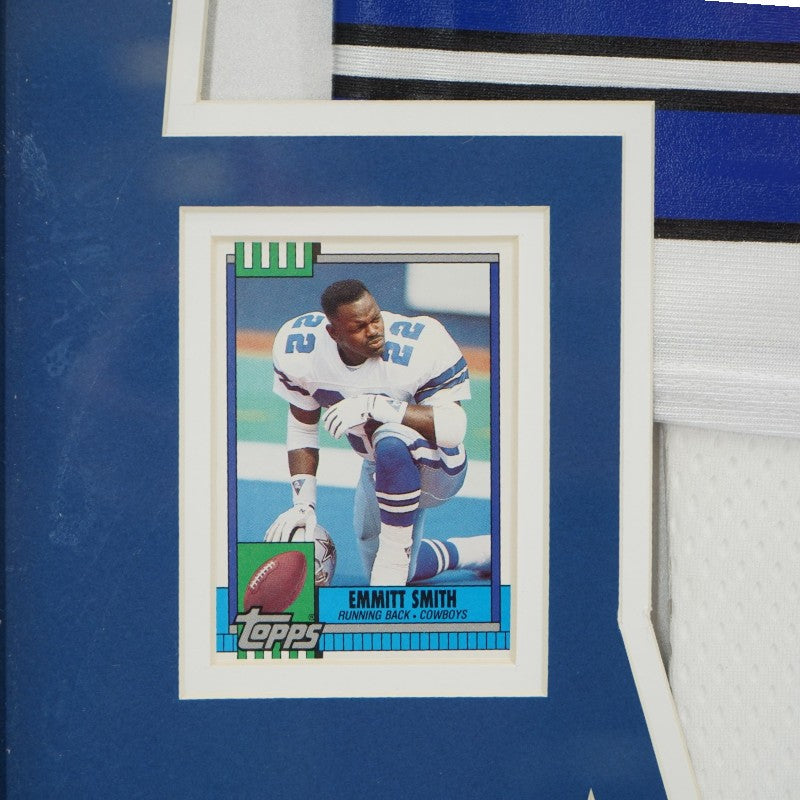Emmitt Smith Dallas Cowboys Autographed Framed Jersey Mounted Memories COA