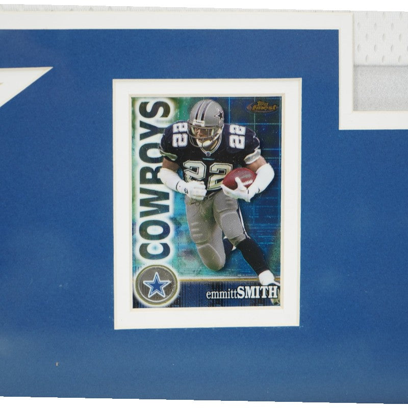 Emmitt Smith Dallas Cowboys Autographed Framed Jersey Mounted Memories COA