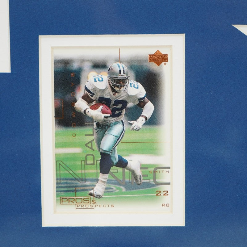 Emmitt Smith Dallas Cowboys Autographed Framed Jersey Mounted Memories COA