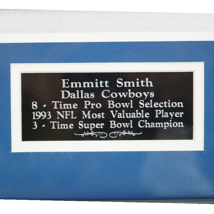 Emmitt Smith Dallas Cowboys Autographed Framed Jersey Mounted Memories COA
