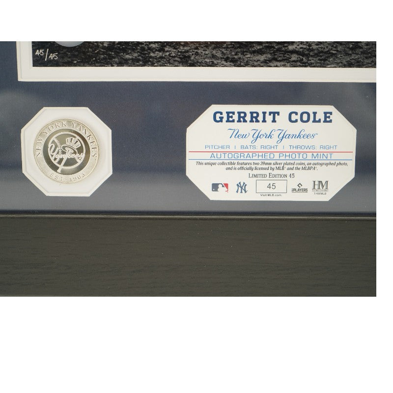 Gerrit Cole New York Yankees Autographed Framed 11x14 Photo Mint Collage LE 45/45 Fanatics/MLB Auth