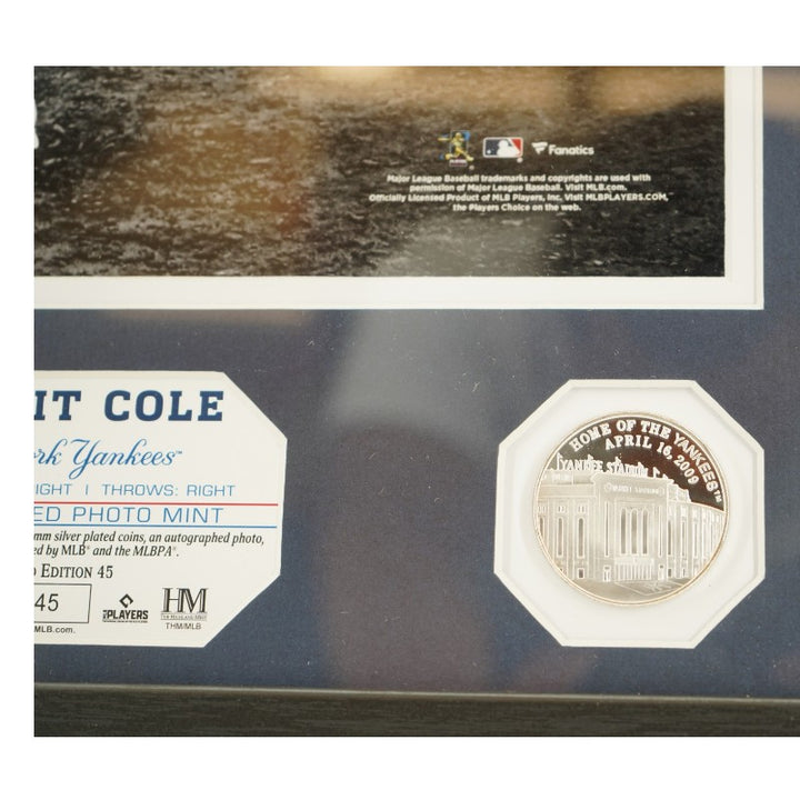 Gerrit Cole New York Yankees Autographed Framed 11x14 Photo Mint Collage LE 45/45 Fanatics/MLB Auth