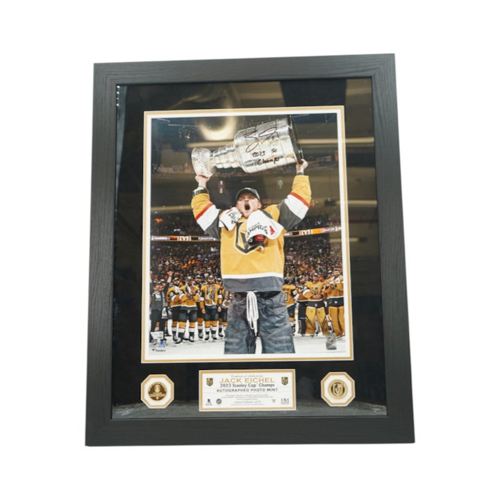 Jack Eichel Las Vegas Golden Knights Autographed Inscribed Framed 16x20 Photo Mint Collage Fanatics Auth