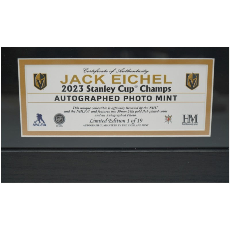 Jack Eichel Las Vegas Golden Knights Autographed Inscribed Framed 16x20 Photo Mint Collage Fanatics Auth