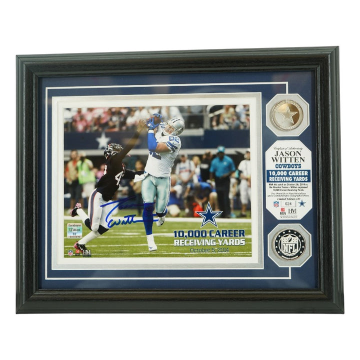 Jason Witten Dallas Cowboys Autographed Framed 8x10 Photo Mint Collage LE 24/182 Witten Holo