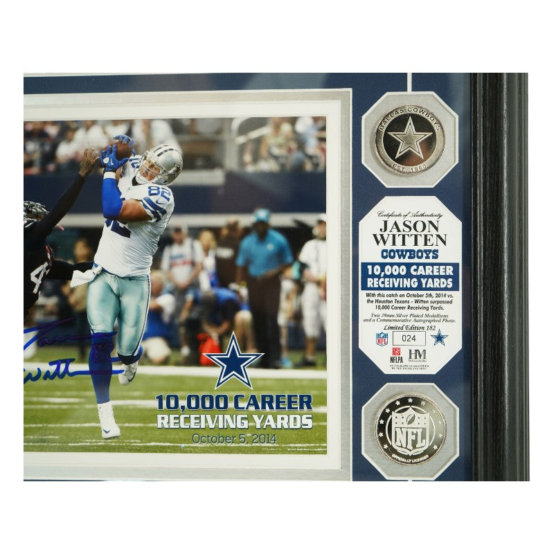 Jason Witten Dallas Cowboys Autographed Framed 8x10 Photo Mint Collage LE 24/182 Witten Holo