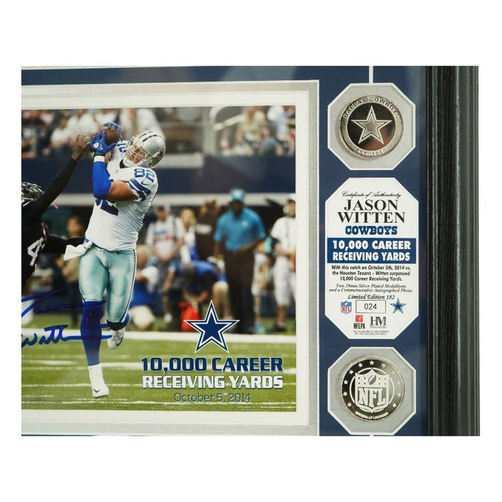 Jason Witten Dallas Cowboys Autographed Framed 8x10 Photo Mint Collage LE 24/182 Witten Holo