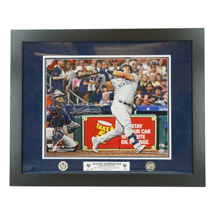Jasson Dominguez New York Yankees Autographed Framed 16x20 Photo Mint Collage Fanatics/MLB Auth