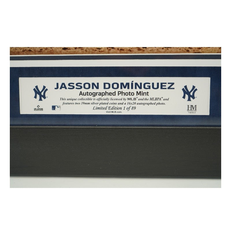 Jasson Dominguez New York Yankees Autographed Framed 16x20 Photo Mint Collage Fanatics/MLB Auth
