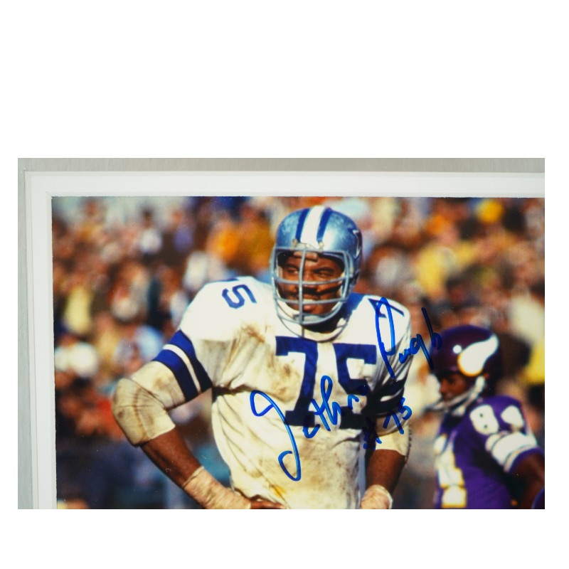 Jethro Pugh Dallas Cowboys Autographed Framed 8x10 Photo Mint Collage SM Auth