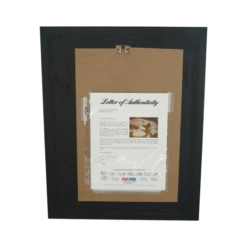 Joe DiMaggio New York Yankees Autographed Framed 11x14 Photo PSA LOA