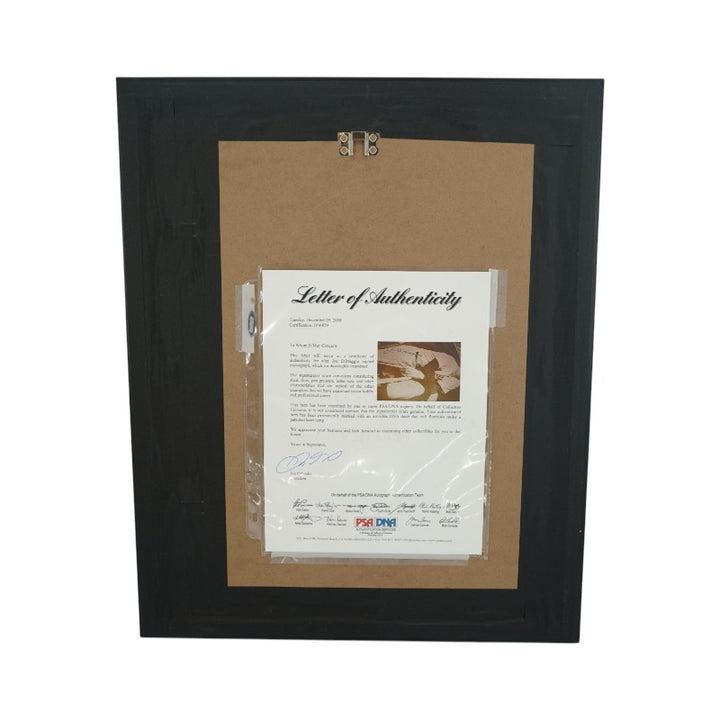 Joe DiMaggio New York Yankees Autographed Framed 11x14 Photo PSA LOA