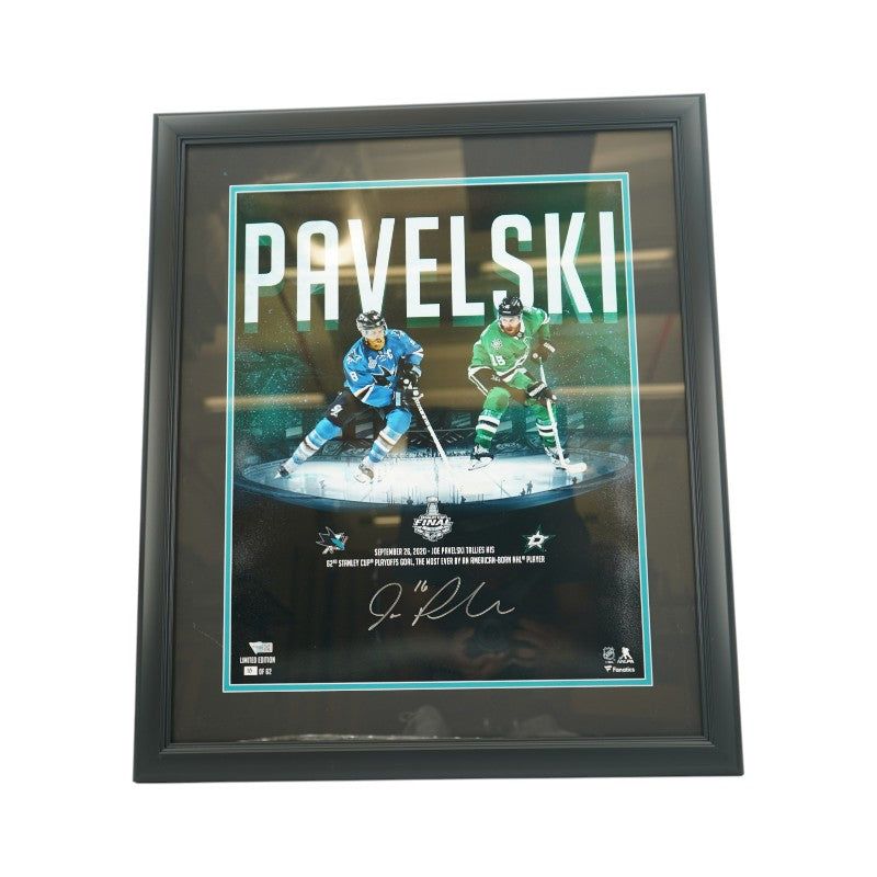 Joe Pavelski Sharks Stars Autographed Framed 16x20 Photo LE 18/62 Fanatics Auth