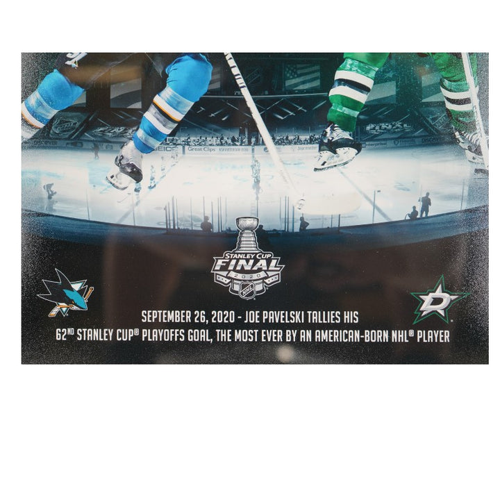 Joe Pavelski Sharks Stars Autographed Framed 16x20 Photo LE 18/62 Fanatics Auth
