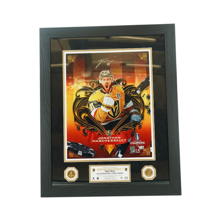 Jonathan Marchessault Las Vegas Golden Knights Autographed Framed 16x20 Photo Mint Collage Fanatics Auth LE 1/81