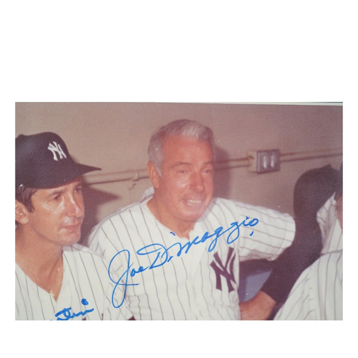 Mantle DiMaggio Martin Ford New York Yankees Multi Signed Framed 8x10 Photo PSA LOA