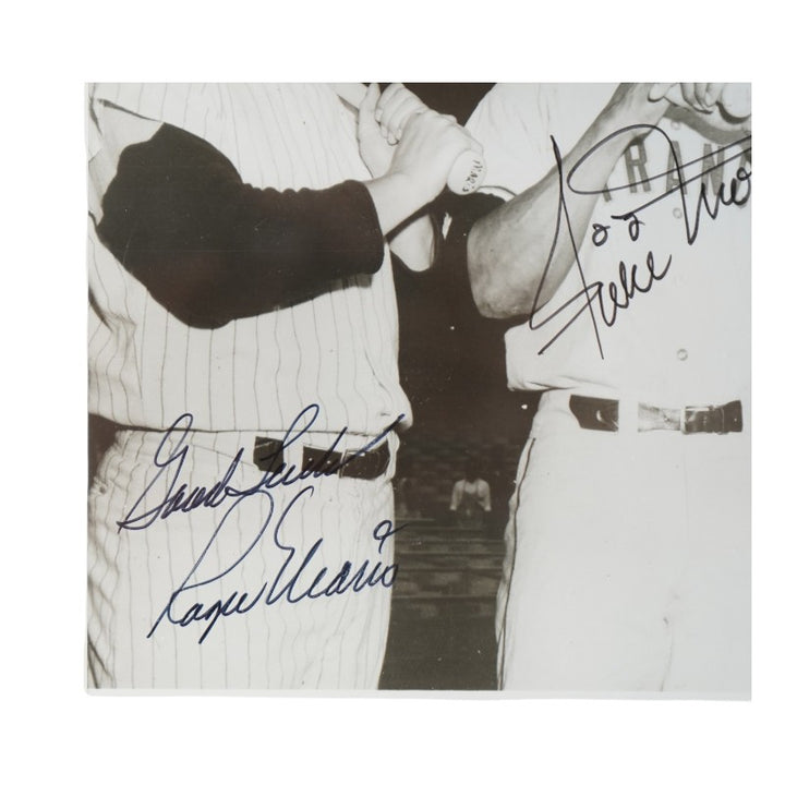 Mantle Maris Mays Yankees Giants Multi Signed Framed 8x10 Photo PSA LOA