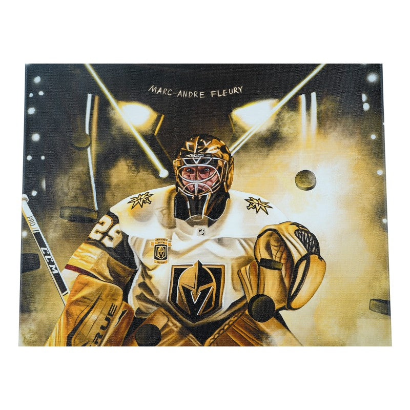Marc-Andre Fleury Las Vegas Golden Knights Autographed 16x20 Canvas Fanatics Auth