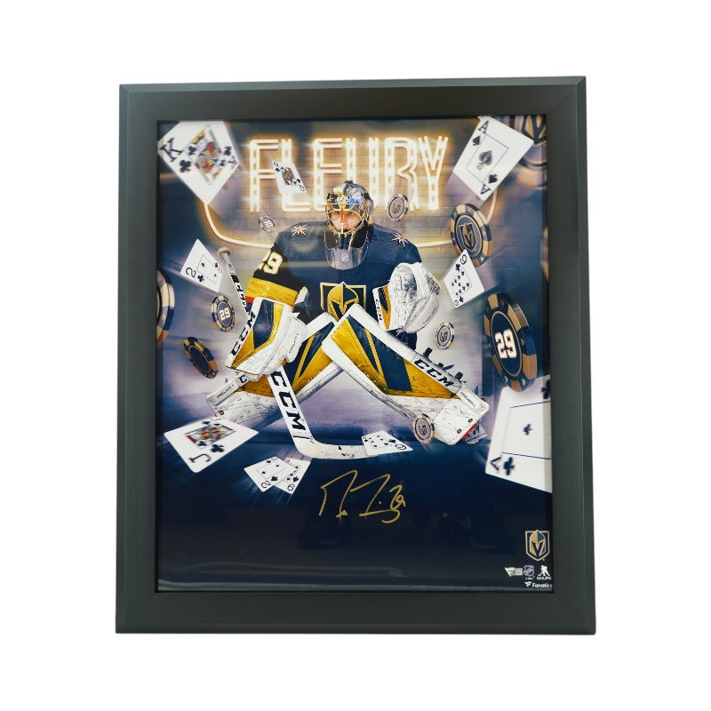 Marc-Andre Fleury Las Vegas Golden Knights Autographed Framed 20x24 Photo Fanatics Auth