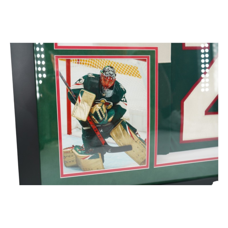 Marc-Andre Fleury Minnesota Wild Autographed Inscribed Framed Green Jersey LE 18/29 Fanatics Auth
