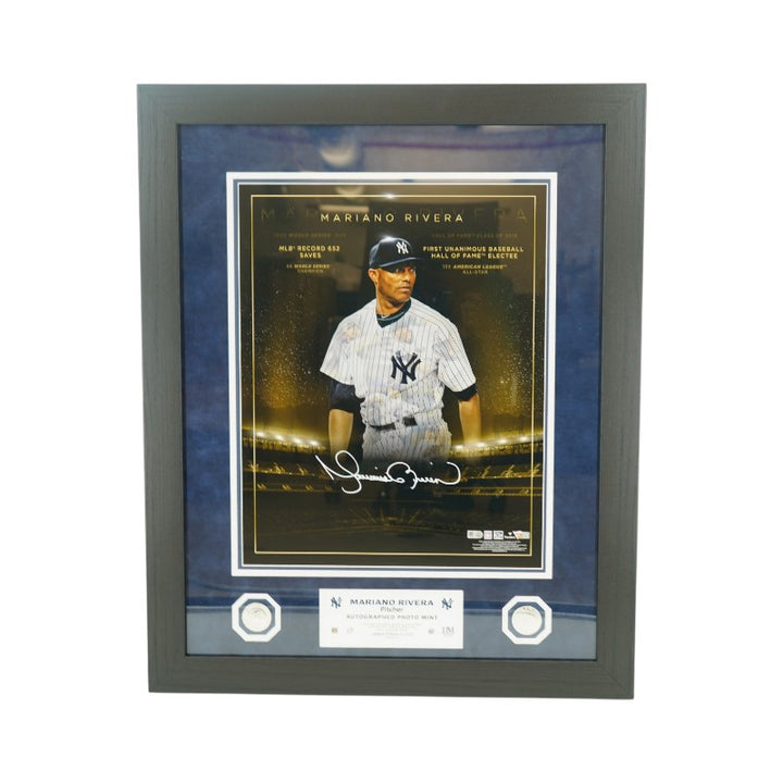 Mariano Rivera New York Yankees Autographed Framed 16x20 Photo Mint Collage Fanatics/MLB Auth