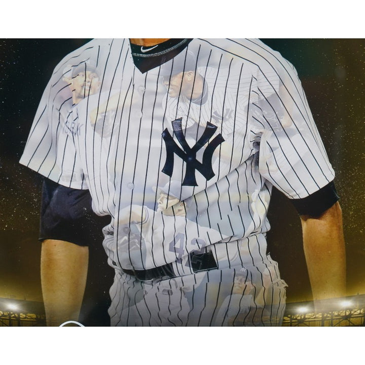 Mariano Rivera New York Yankees Autographed Framed 16x20 Photo Mint Collage Fanatics/MLB Auth