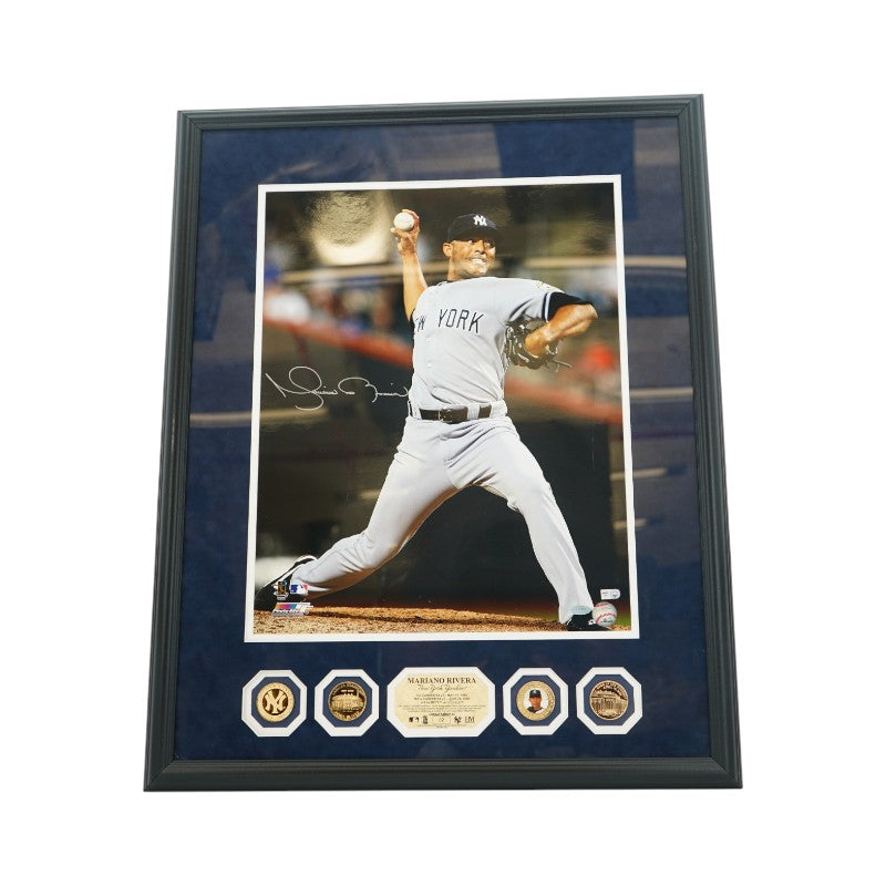 Mariano Rivera New York Yankees Autographed Framed 16x20 Photo Mint Collage Steiner/MLB Auth