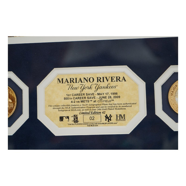 Mariano Rivera New York Yankees Autographed Framed 16x20 Photo Mint Collage Steiner/MLB Auth