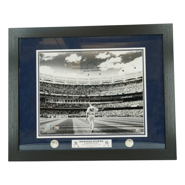 Mariano Rivera New York Yankees Autographed Inscribed Framed 16x20 Photo Mint Collage Fanatics/MLB Auth LE 42/42