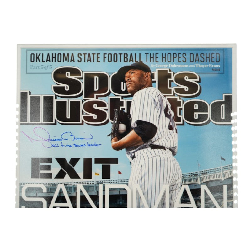 Mariano Rivera New York Yankees Autographed Inscribed Framed 16x20 Sports Illustrated Cover Steiner Holo Only