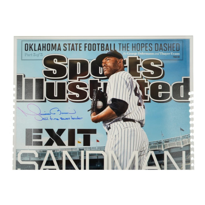 Mariano Rivera New York Yankees Autographed Inscribed Framed 16x20 Sports Illustrated Cover Steiner Holo Only