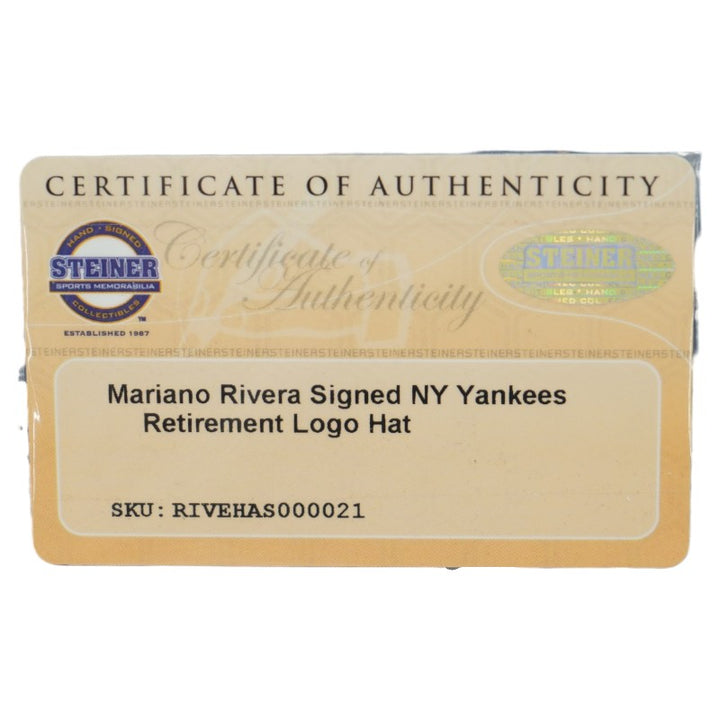 Mariano Rivera New York Yankees Autographed Framed Hat Shadowbox Steiner COA