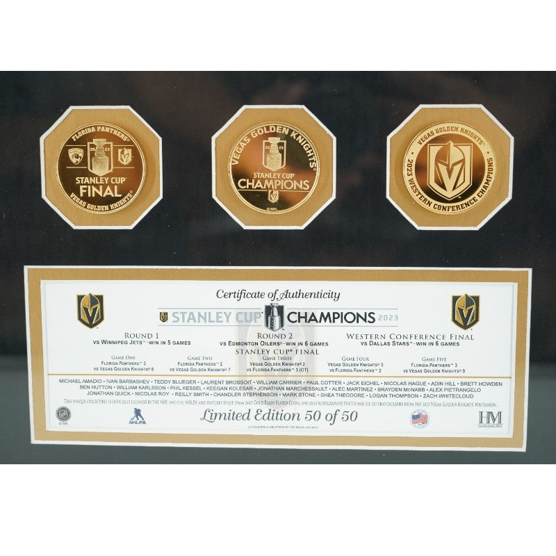 Mark Stone Las Vegas Golden Knights Autographed Framed 8x10 Photo Mint Collage Fanatics Auth