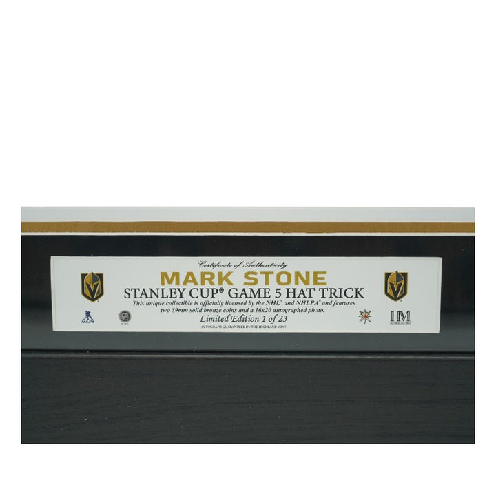 Mark Stone Las Vegas Golden Knights Autographed Inscribed Framed 16x20 Photo Mint Collage Fanatics Auth