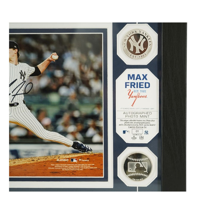 Max Fried New York Yankees Autographed Framed 8x10 Photo Mint Collage MLB/Fanatics Auth