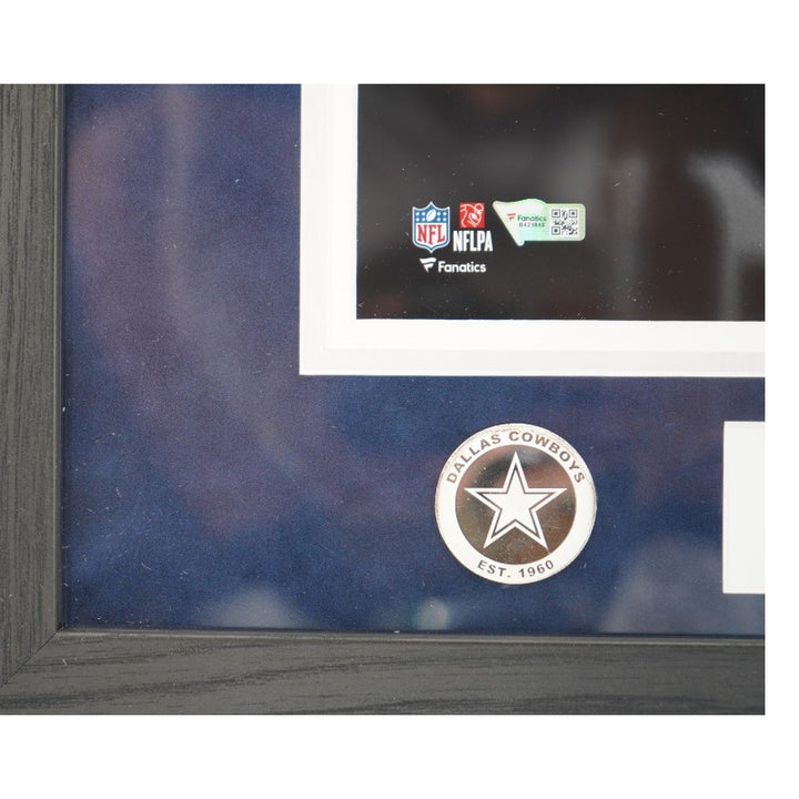 Micah Parsons Dallas Cowboys Autographed Inscribed Framed 11x14 Photo Mint Collage Fanatics Auth