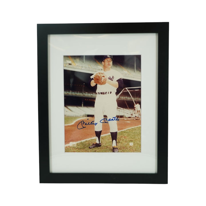 Mickey Mantle New York Yankees Autographed Framed 8x10 Photo Beckett LOA Auto Grade 10