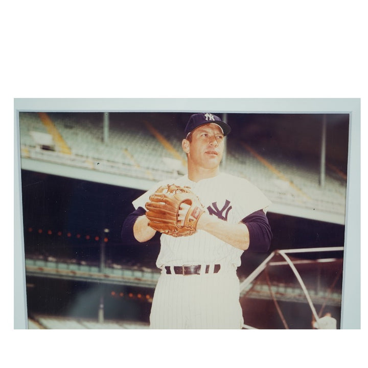 Mickey Mantle New York Yankees Autographed Framed 8x10 Photo Beckett LOA Auto Grade 10